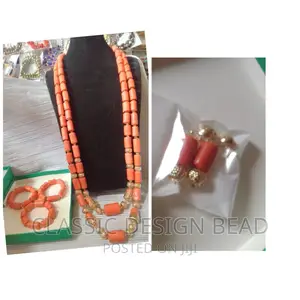 Coral Beaded Necklace