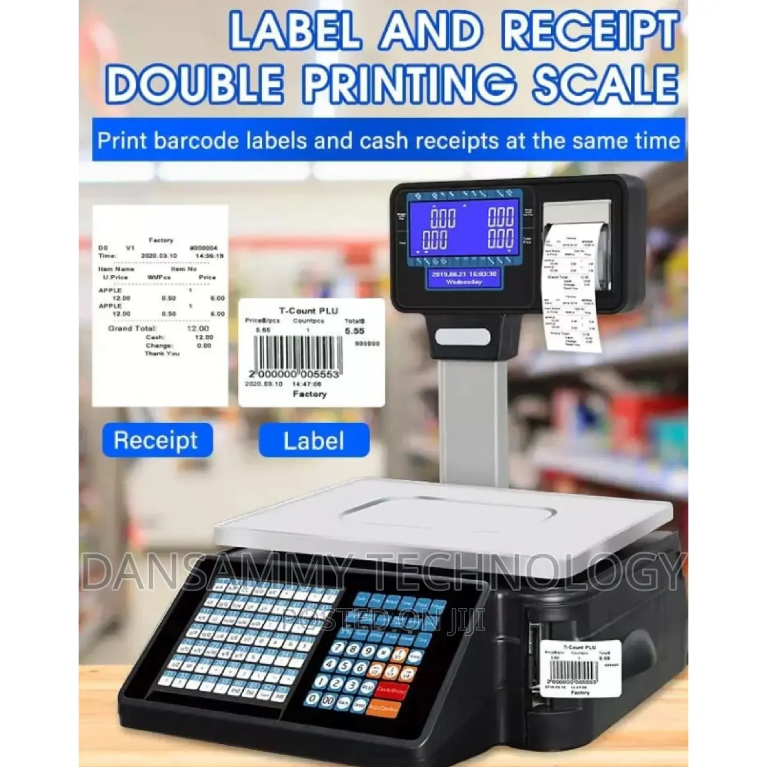 Label and Receipt Double Printing SCALE