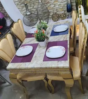 Marble Dining Table Set by 4
