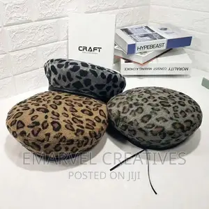 Leopard Skin Beret for Trendy Ladies