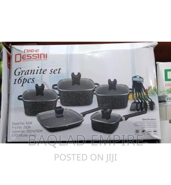 16pcs Nice Dessini 4 Corner Cookware Set/Pot