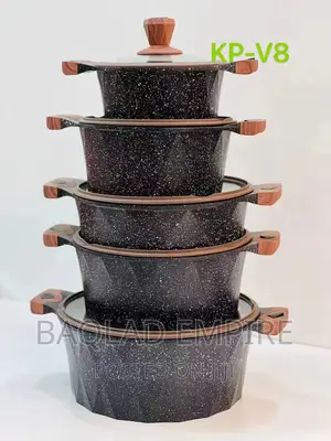 10pcs Jio Granite Cookware Set/Pot With Wooden Handle