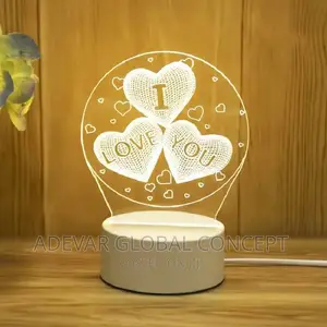 LED Table Lamp 3D Acrylic Dinosaur Bear USB Powered Night Li