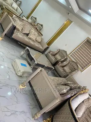 New Modern Luxury Turkish Sofa Chairs With Table and Stools