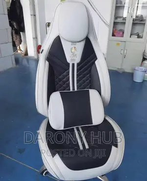 Best Quality Premium Leather Seatcover-Ash/Cream