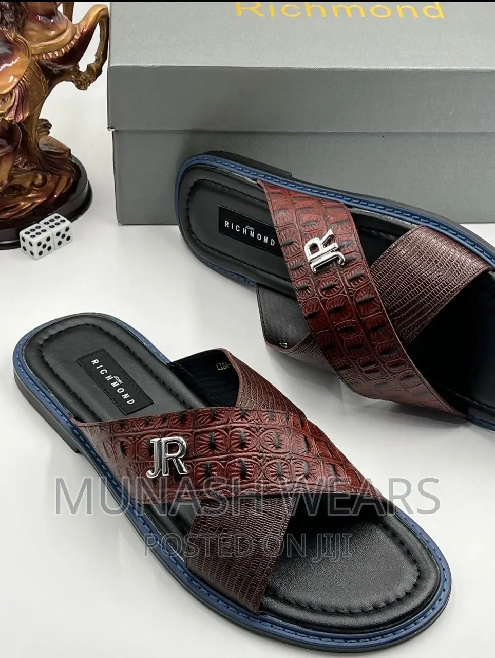 John Richmond Leather Slipers