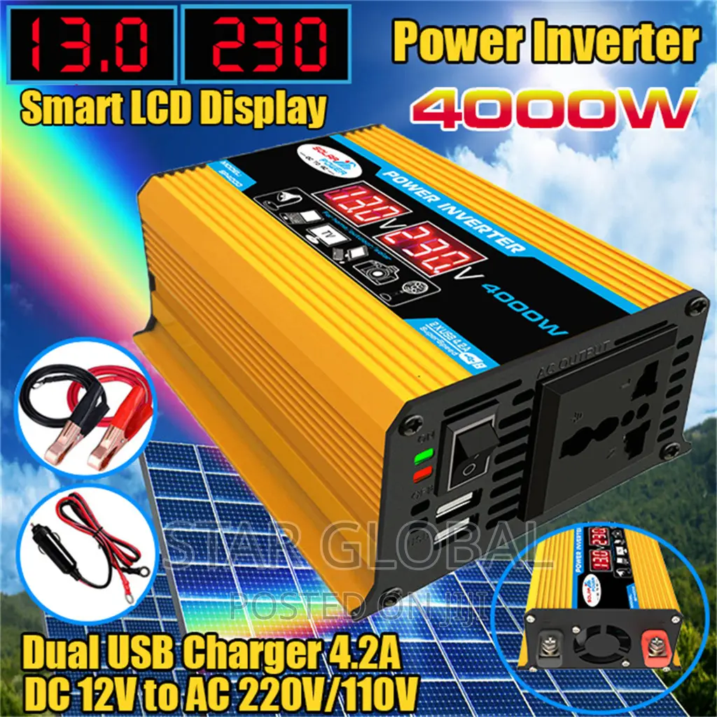 Dual USB LED Display 4000watts Automotive Modified Inverter