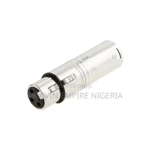 XLR 3 Pin Female to XLR 3 Pin Male Adapter, Silver