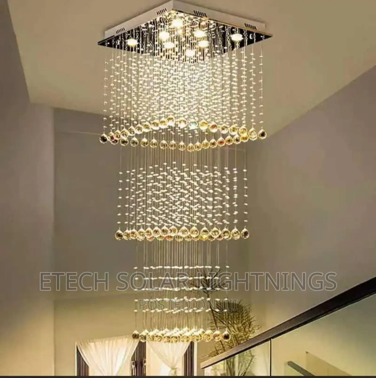 Exclusive Luxury LE D Rain Dropping Chandelier Light