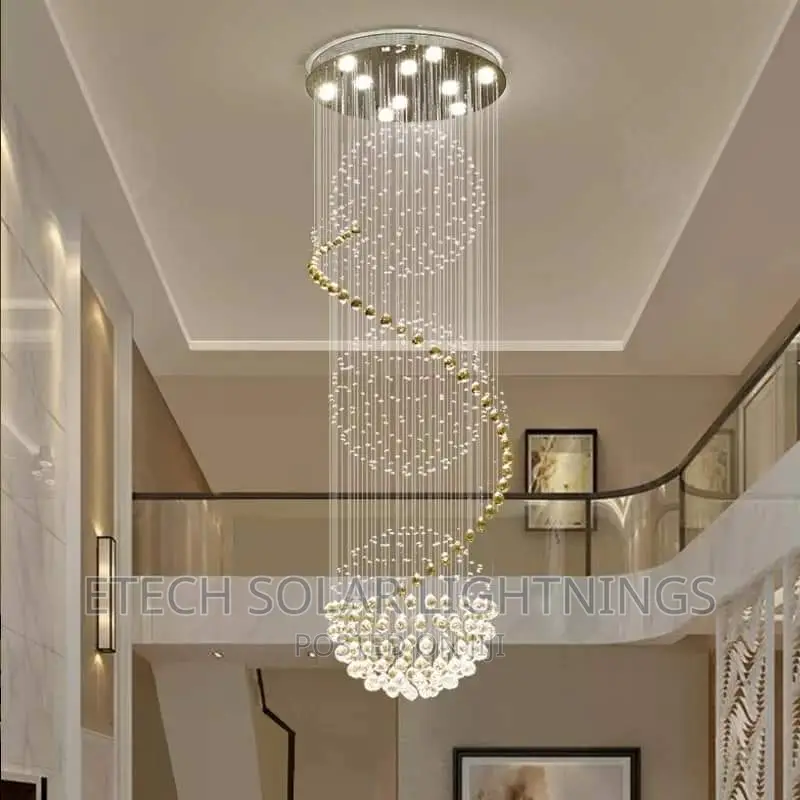 New Luxury 600mm L E D Rain Dropping Chandelier Light