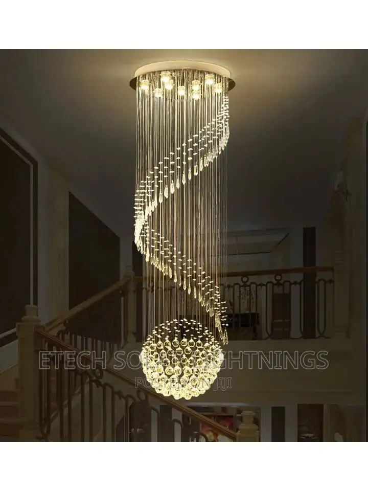 New Luxury L E D 600mm Rain Dropping Chandelier Light