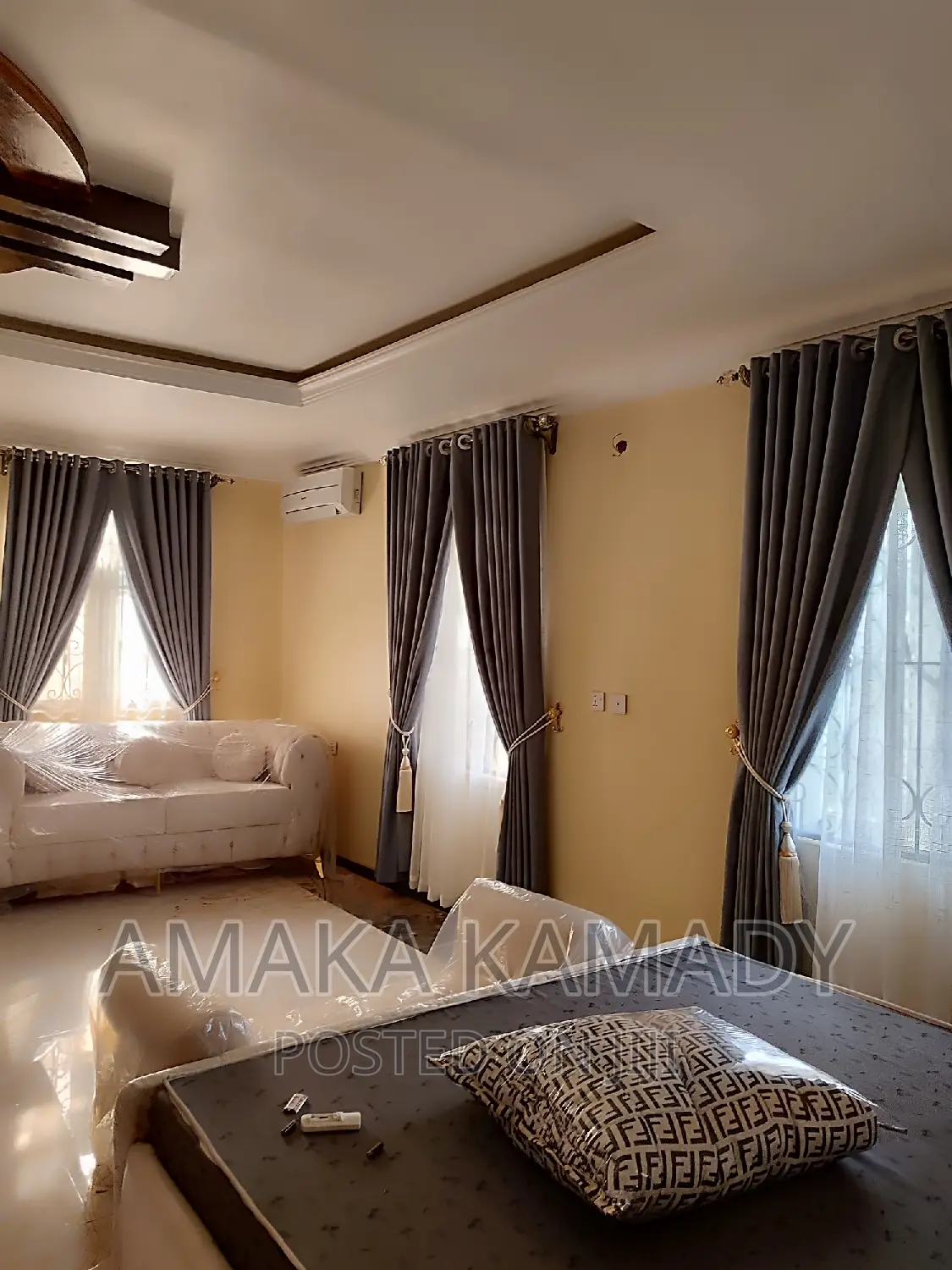 Cute Curtain and Sofa