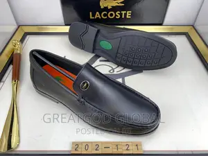 Luxury Lacoste Quality Shoes Black