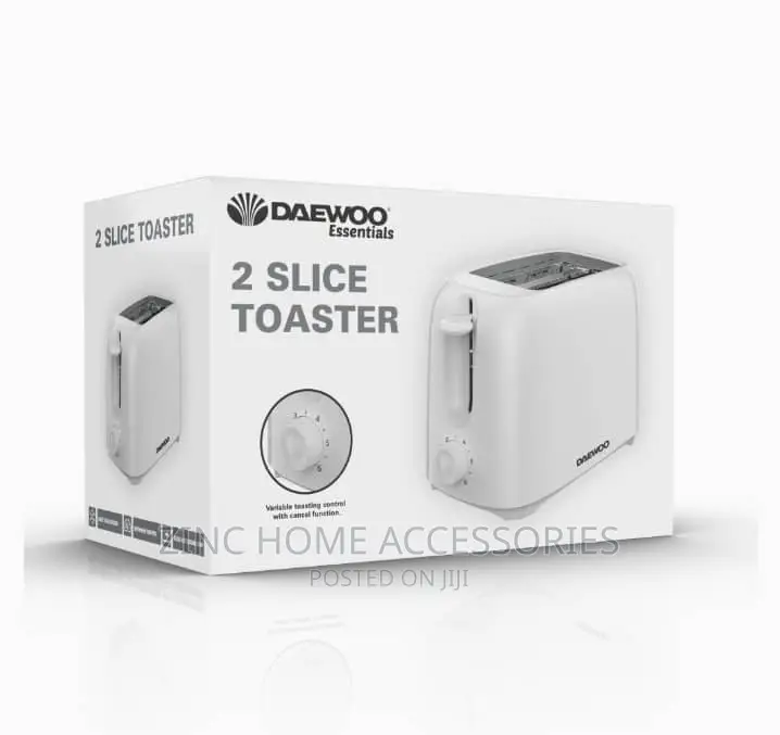 Daewoo White 2 Slice Toaster