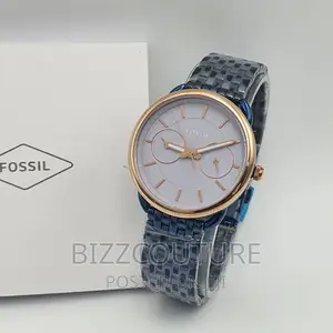 Original FOSSIL Blue Chain Ladies Watch Available in Store