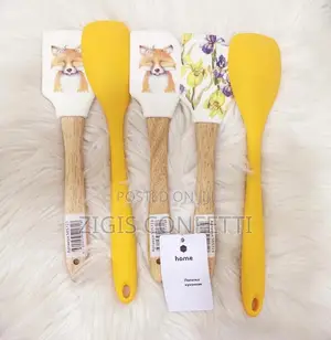Fun Printed Silicone Spatula Set for Kitchen