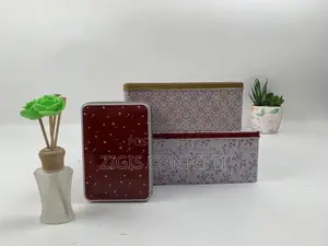 Rectangular Tin Boxes Set for Sweets and Cookies