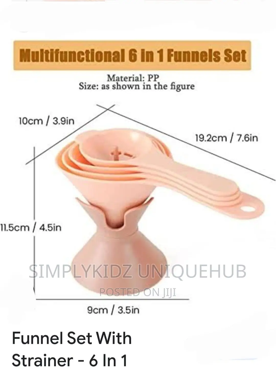 6 in 1 Funnel Set With Strainer