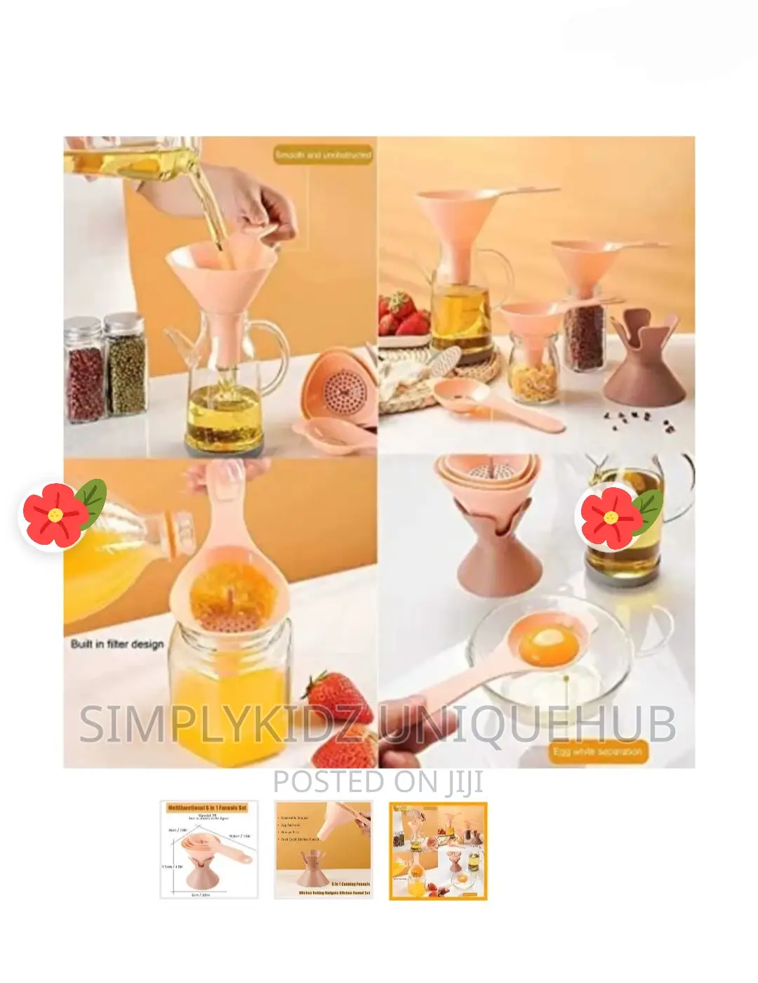 6 in 1 Funnel Set With Strainer