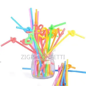 50pcs Per Pack Artistic Funny Straws for Cocktails, Juice, Soda