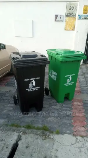 240 Litres Wheelie Waste Dustbin High Quality Rubber Plastic