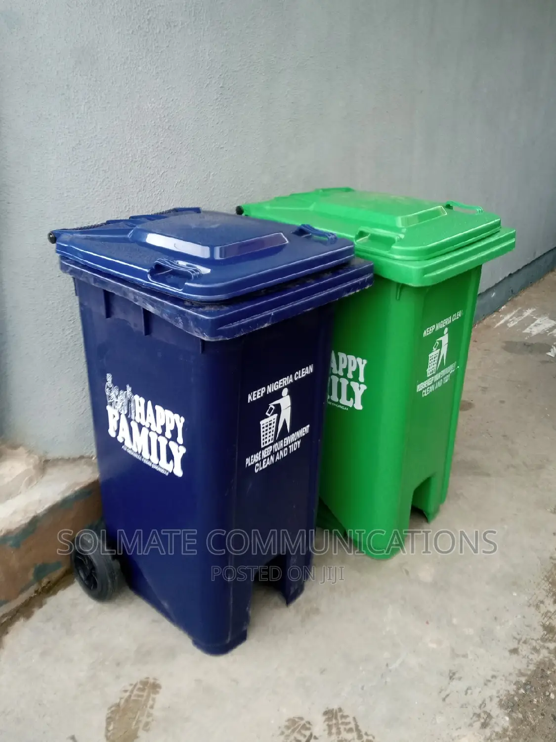 240 Litres Wheelie Waste Dustbin High Quality Rubber Plastic