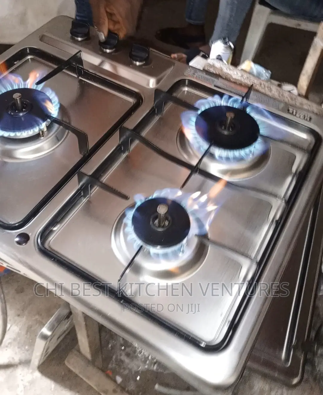 Stainless Gas Cooker 3 Burner Flat