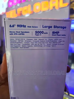 New Tecno Pop 8 128 GB White