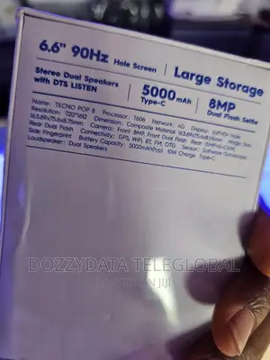 New Tecno Pop 8 128 GB White