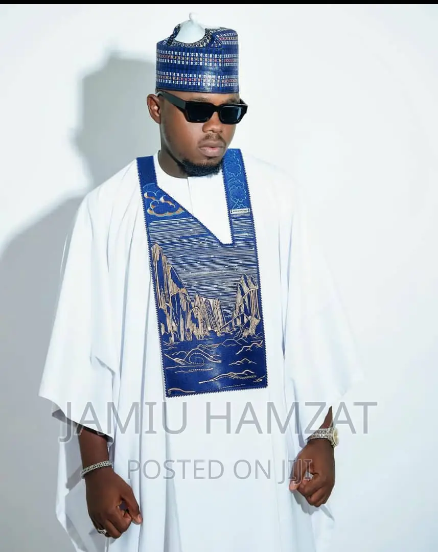 Agbada With Monogram Embroidery