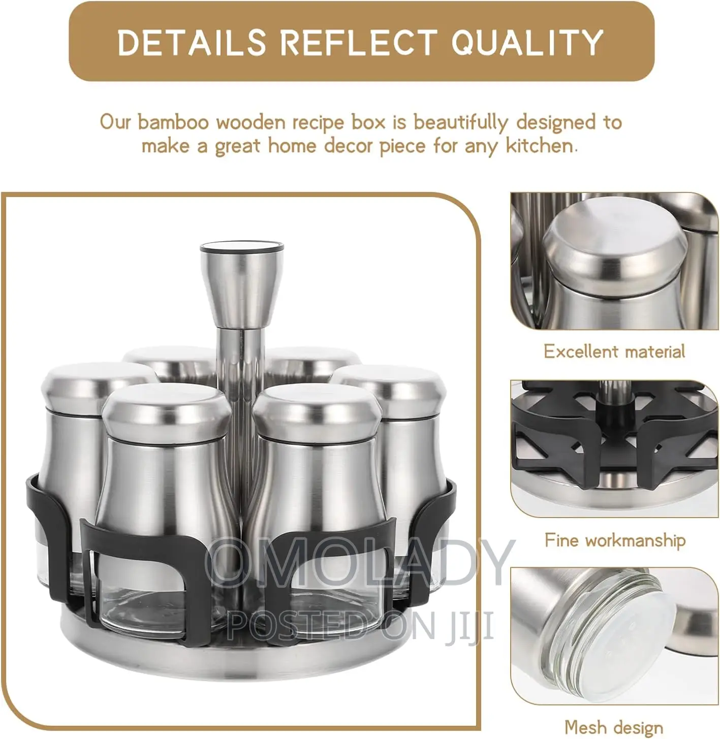 Convenient Rotating Spice Bottle - 6pcs