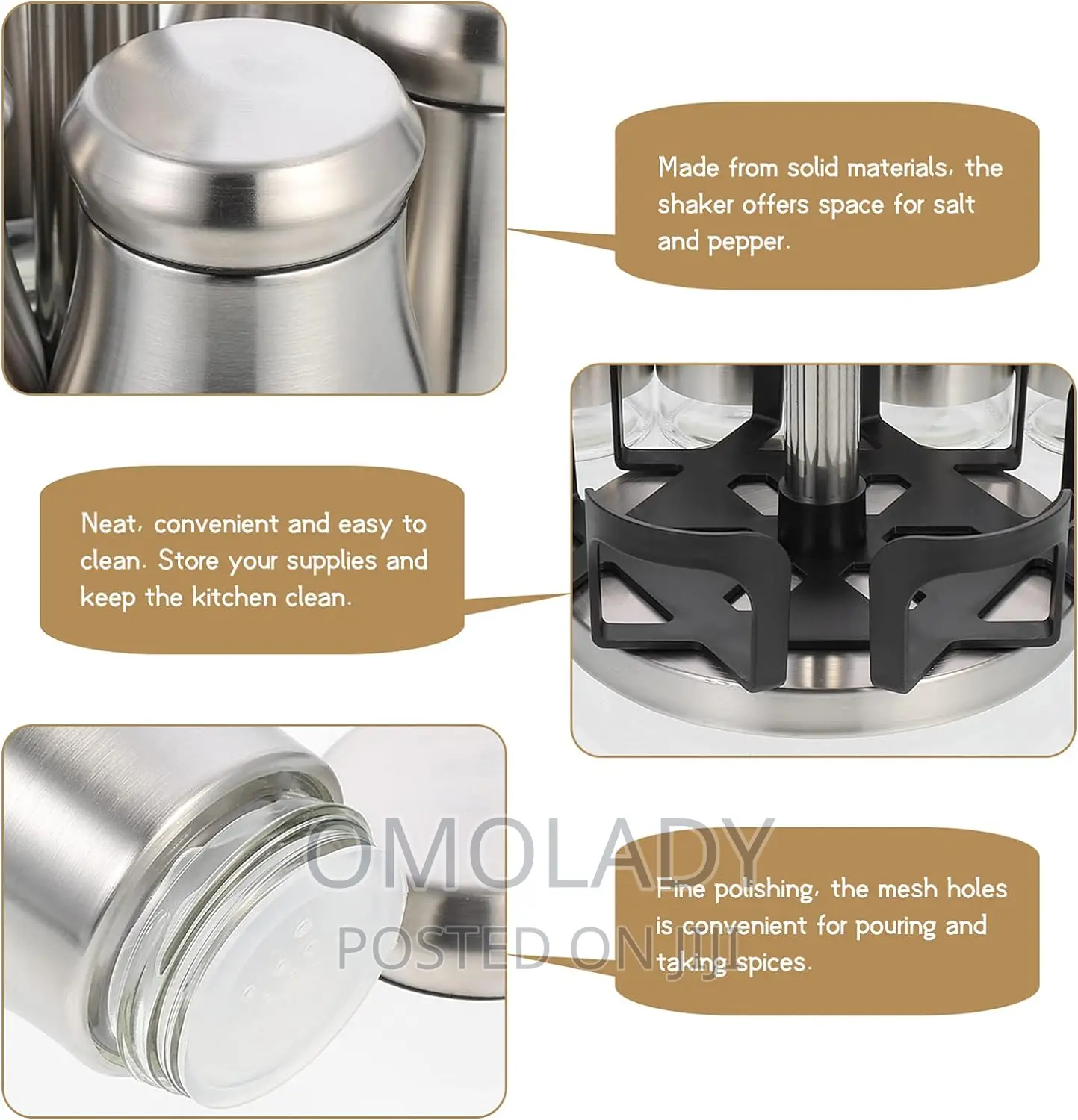 Convenient Rotating Spice Bottle - 6pcs