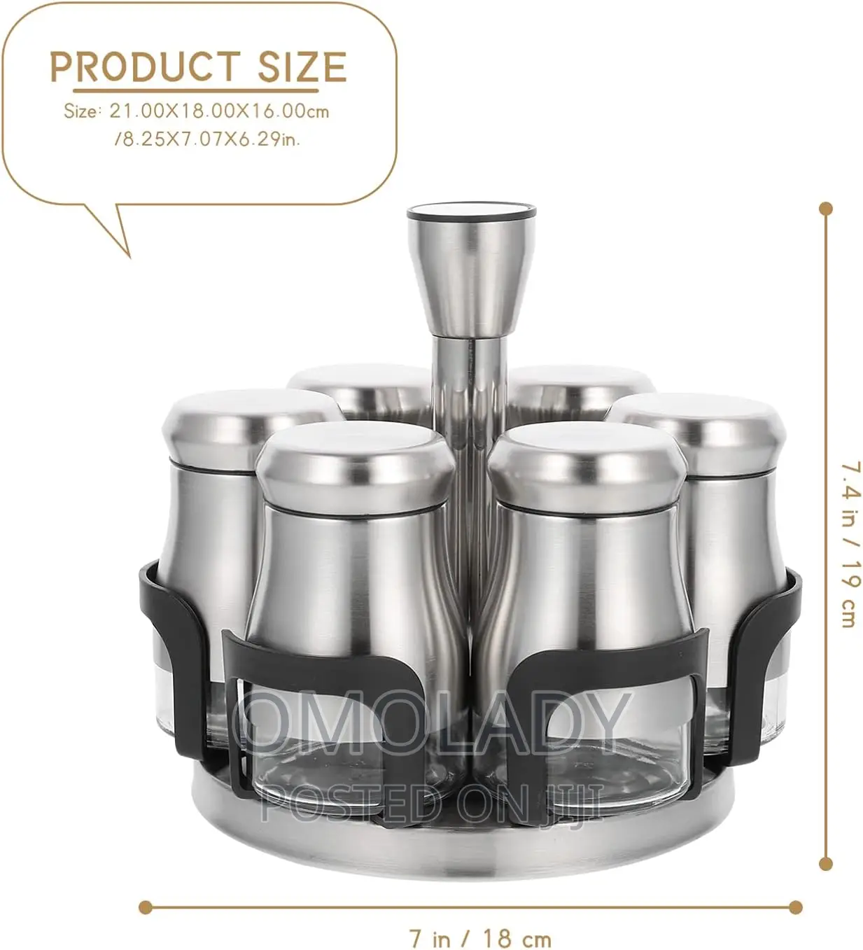 Convenient Rotating Spice Bottle - 6pcs