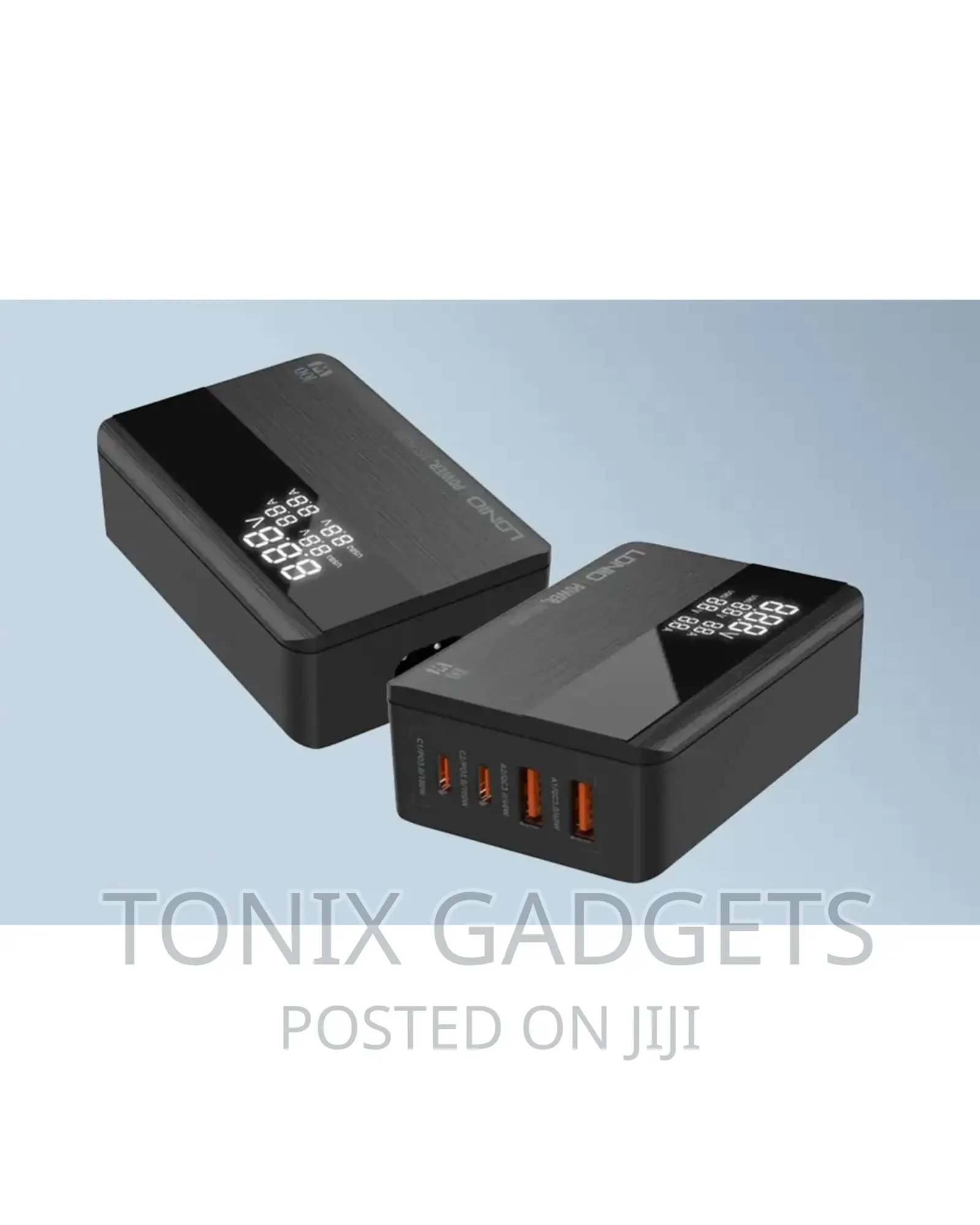 Desktop Charger - Fast Charging 4 Port USB + Voltage Display
