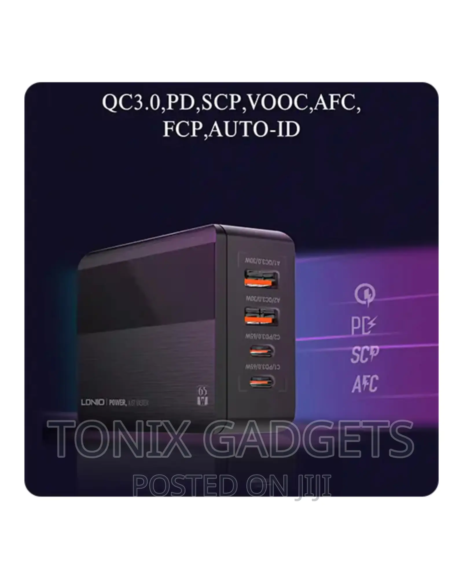 Desktop Charger - Fast Charging 4 Port USB + Voltage Display