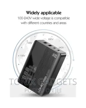 Desktop Charger - Fast Charging 4 Port USB + Voltage Display