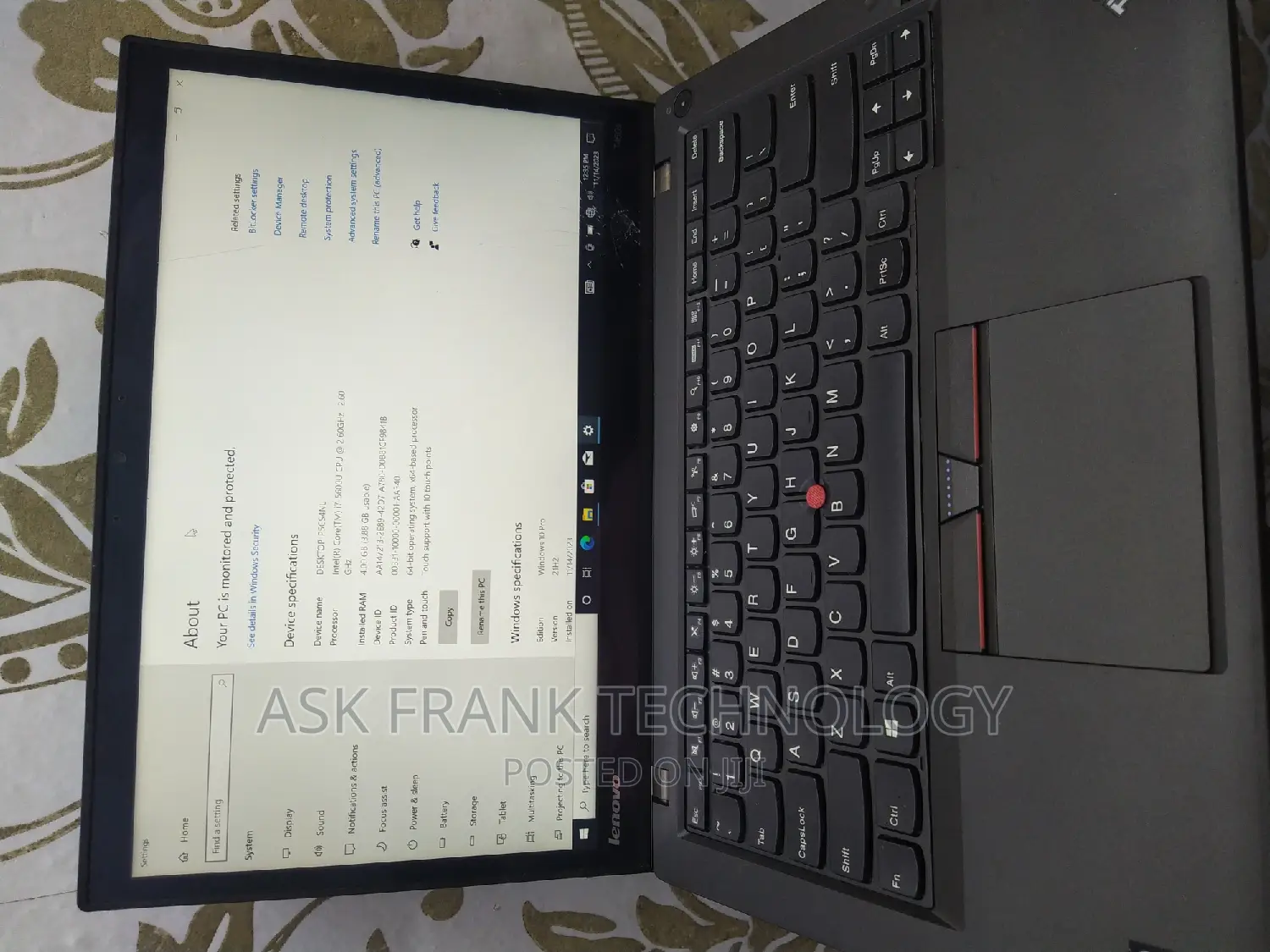 Laptop Lenovo Thinkpad L490 8GB Intel Core I5 SSD 256GB