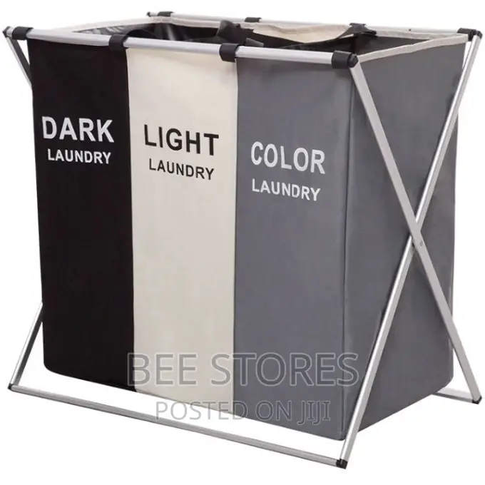 Unique Laundry Bag 3 Sections For Dark And Light Laundry