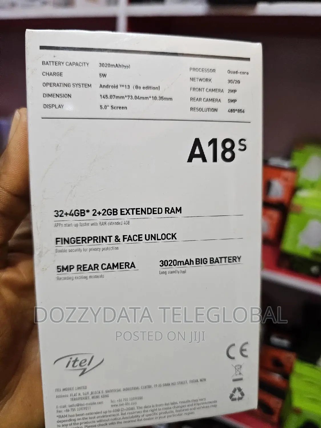 New Itel A18s 32 GB