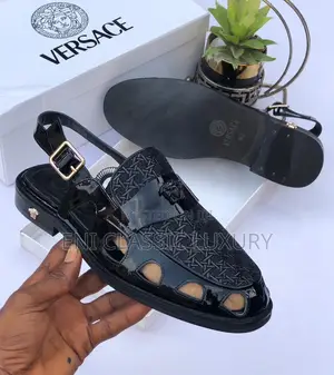 Original Men's Shoes Sandals Versace Available in Store