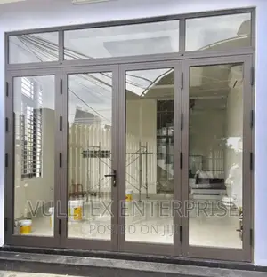 Aluminum Door+Fix Glass Panels