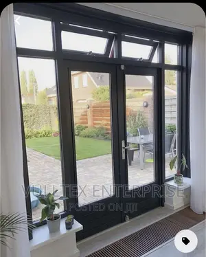 Awning- Fixed Windows and Double Glass Doors
