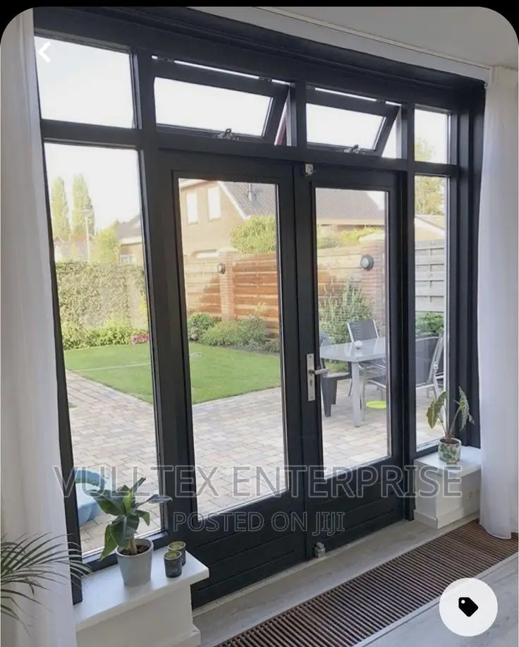 Awning- Fixed Windows and Double Glass Doors