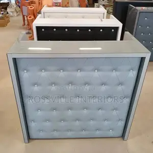 Padded Velvet Receptionist Desk / Front Desk