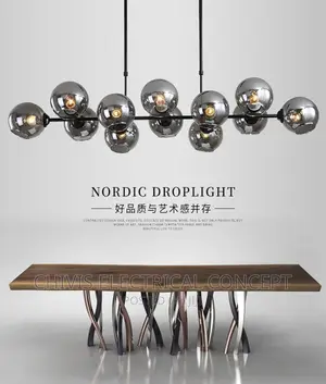 Simple Nordic Industrial Chandelier for Living Dining Room