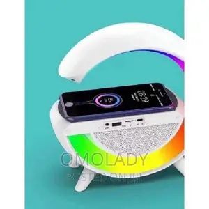 RGB Lights Table Lamp Speaker With Wireless Charger