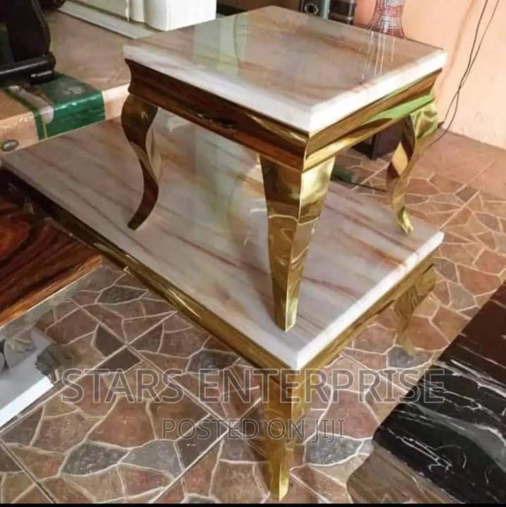 Center Table With Two Side Stools