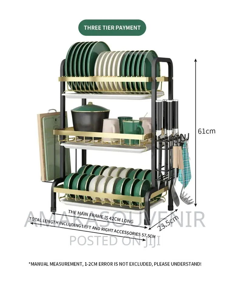 3 Tier Dish Drainer Rack