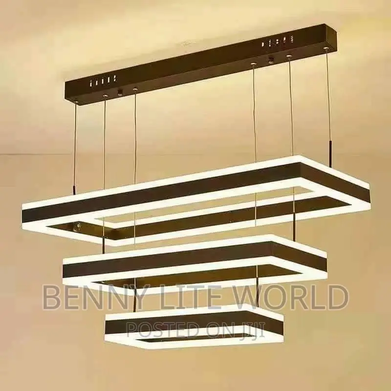 Led 3 Step Rectangular Chandelier Light