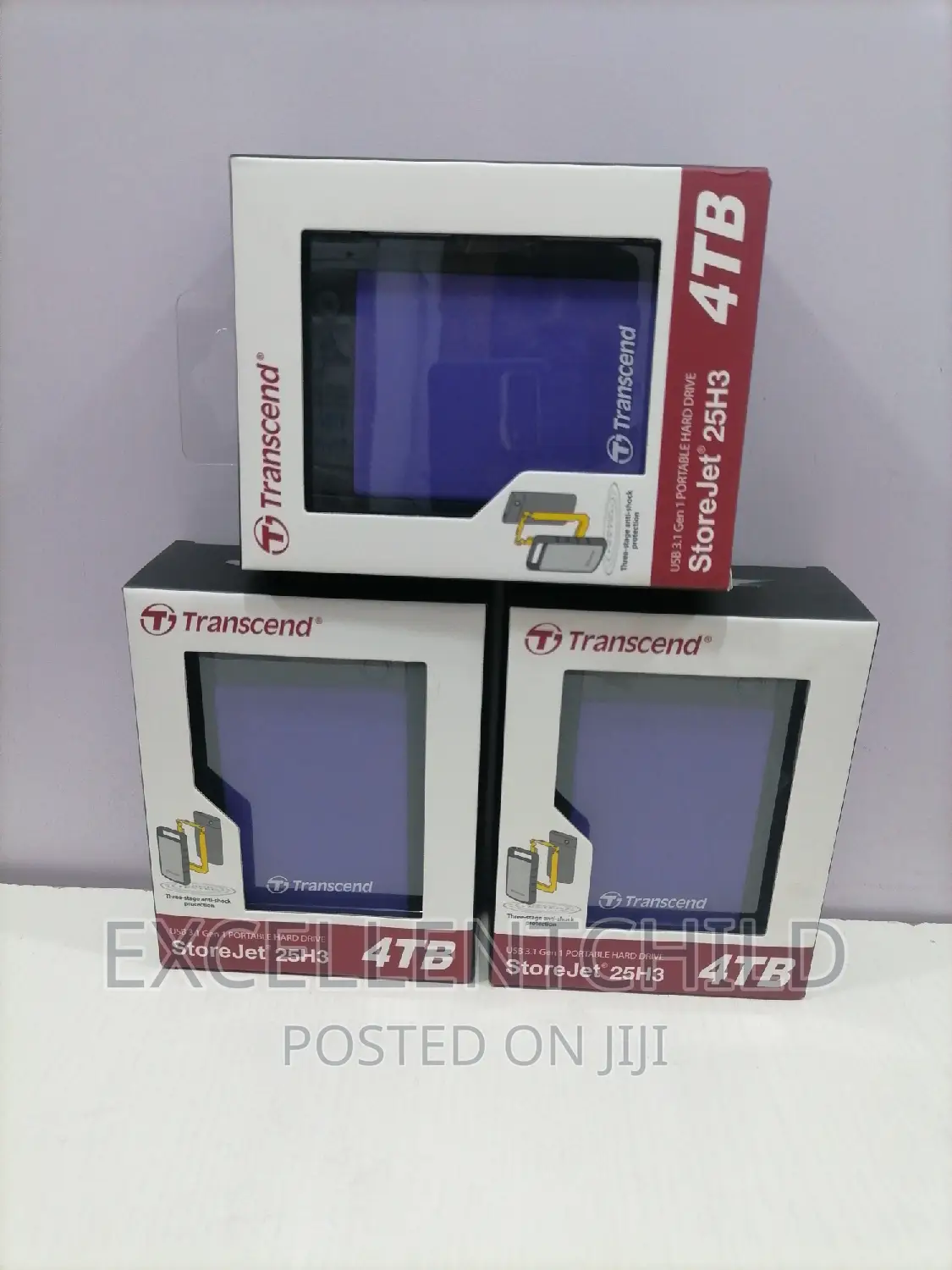 Transcend 4tb Store Jet25h3 USB 3.1 Gen1 Portable Hard Drive